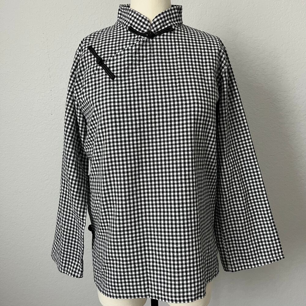 Modern Gingham Tang Suit Jacket - Chinese Style Top M